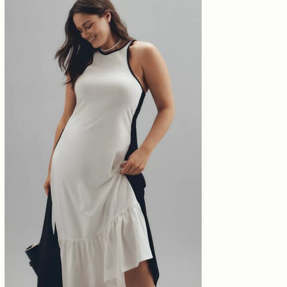 Brand New Daily Practice Colourblock Racer Midi Dress - Picture 4 of 6